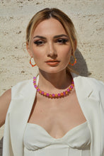 Carica l'immagine nel visualizzatore di Gallery, CRYSTAL CHOCKER Fuxia-Arancio