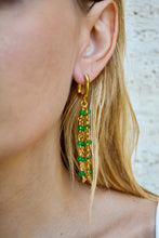 Carica l'immagine nel visualizzatore di Gallery, ORECCHINI MULTICHAIN VERDI