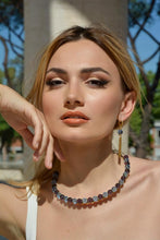 Carica l'immagine nel visualizzatore di Gallery, CRYSTAL CHOCKER Celeste-Viola