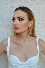 Carica l'immagine nel visualizzatore di Gallery, ORECCHINI MULTICHAIN VERDI